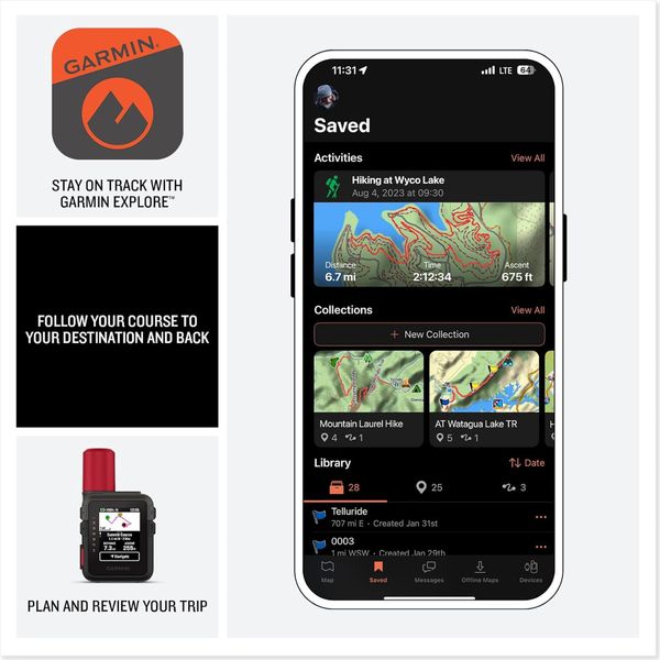 Спутниковый коммуникатор Garmin inReach Mini 3 Plus, Черный/Красный | Black/Red (010-03387-10)