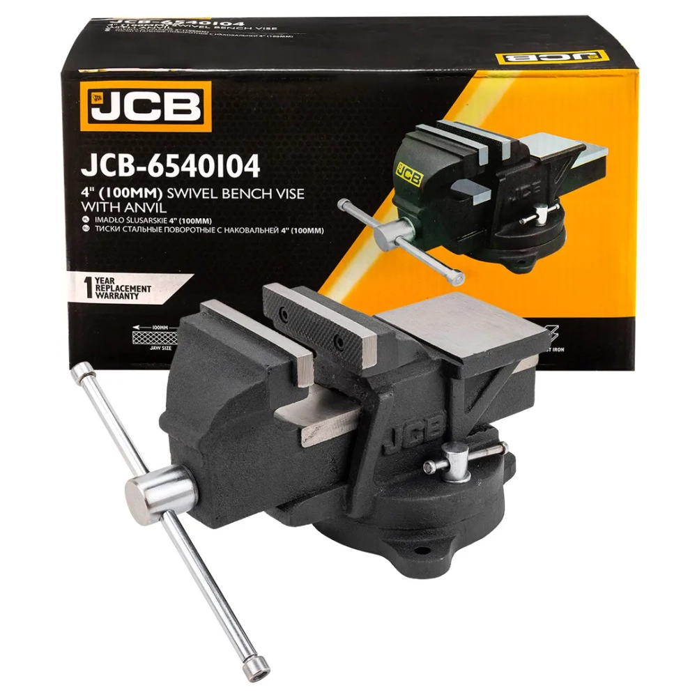 Тиски стальные поворотные с наковальней 4''- 100 мм JCB JCB-6540104