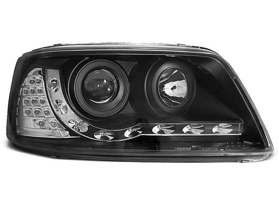 Передние фары VW T5 daylight black