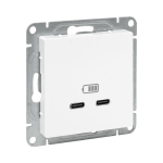 Механизм розетки USB-C - 2шт, белый Эпика EKF