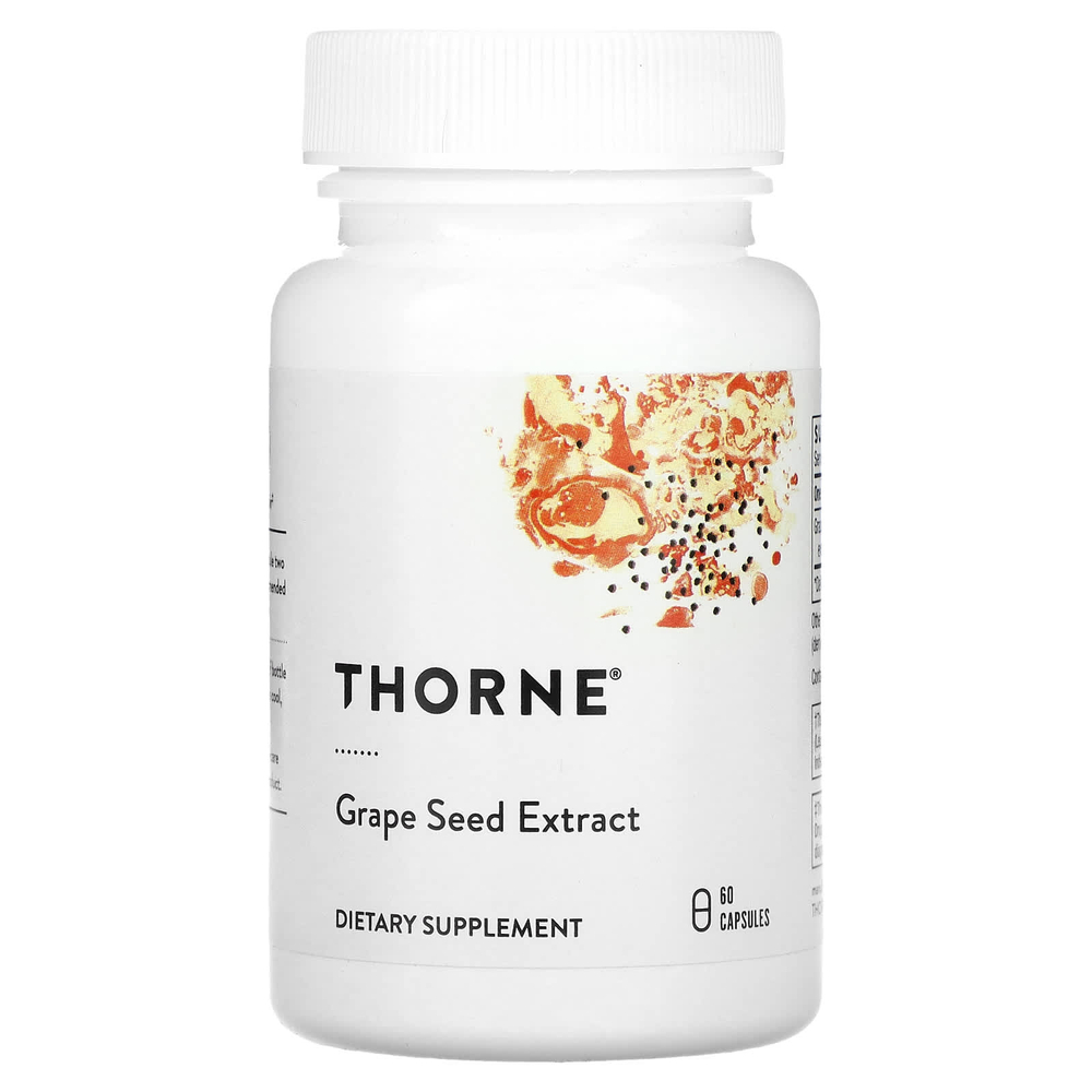 Thorne, Экстракт виноградных косточек, 60 капсул (100 мг на капсулу)