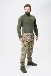 Джоггеры камуфляжные с резинкой анатомического кроя Soft Shell, Мультикам