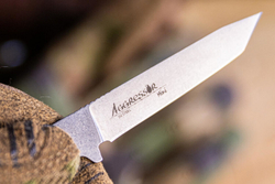 Нож Kizlyar Supreme AGGRESSOR mini D2 SW LS (StoneWash, Leather Sheath)