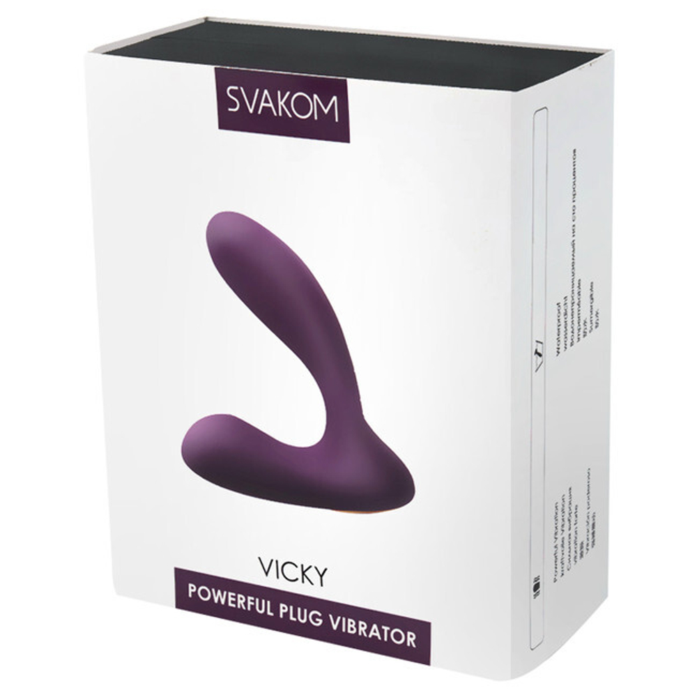 Стимулятор простаты Svakom Vicky , 35 режимов вибрации (10 см, фиолетовый) (Цвет: фиолетовый с золотым)