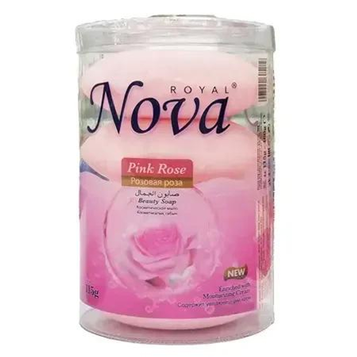 Мыло Nova Royal Розовая роза 4*115гр (банка) *16