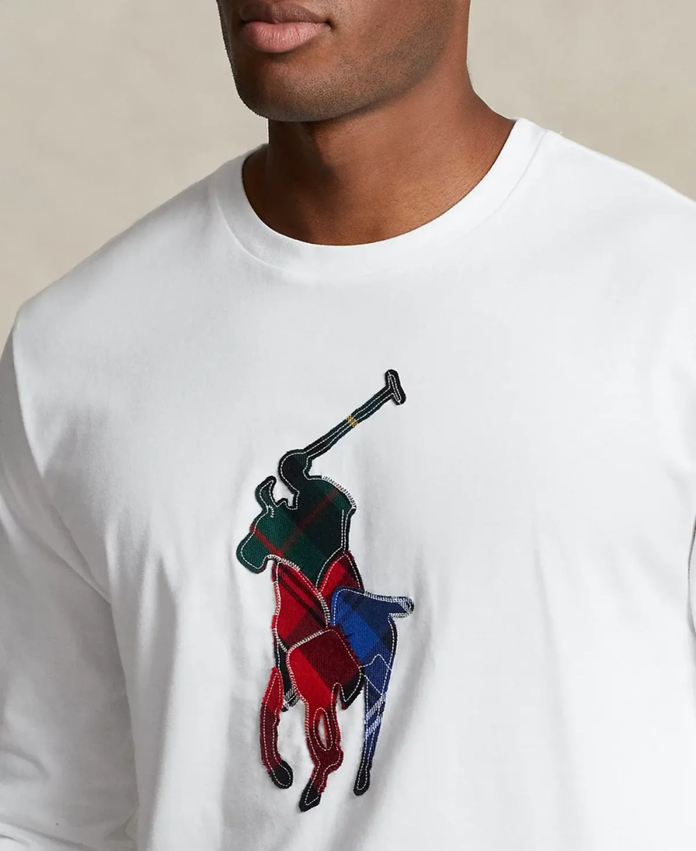 Лонгслив Ralph Lauren «Пони», бел.