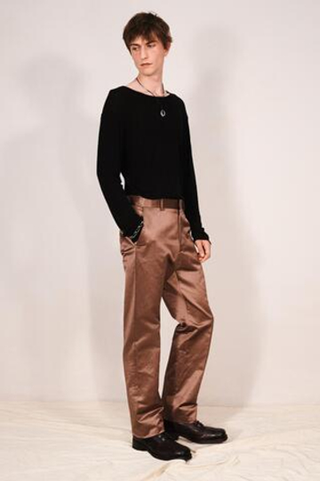 ZARA АТЛАСНЫЕ БРЮКИ ПРЯМОГО КРОЯ, БЛЕДНО-РОЗОВЫЙ