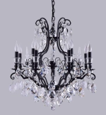 Люстра Crystal Lux MAGNIFICO SP13 BLACK/TRANSPARENT 2310/313
