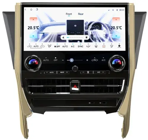 Магнитола для Toyota Alphard 30, Vellfire 2015-2023 (любая комплектация) - Kuberg ZH-T1401BG (бежевая) на Android 12, Быстрая, 4G SIM-слот, CarPlay