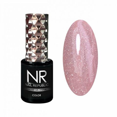 NR Lipstick Гель-лак 387 - Авантюрин розовый, 10 мл
