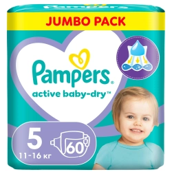 Подгузники Pampers Active 5 60шт