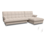 Диван угловой Финка ДКУ с хром. бок (Savana Plus Ivory; 3 категория)
