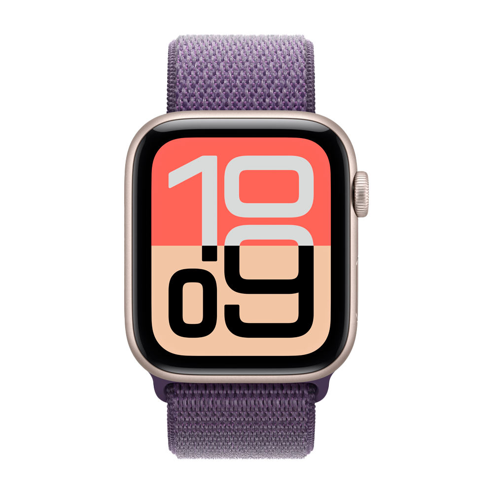Умные часы Apple Watch SE 3 (2025) GPS, 44mm, Starlight Aluminium Case with Purple Fog Sport Loop