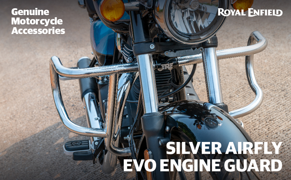 Дуги безопасности Royal Enfield, хромированные, тип "AIR FLY EVO", арт. KXA00004
