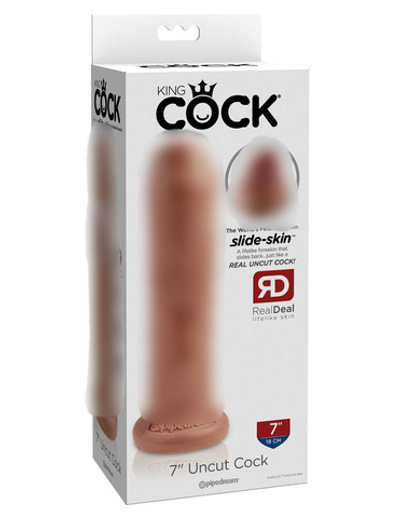 Фаллоимитатор King Cock 7" Uncut - Tan Pipedream 556122PD