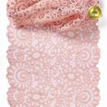 Кружево бельевое эластичное 205 мм / 3 метра, TBY.YSTL00839, цв.L168 серебристый пион, Kruzhevo