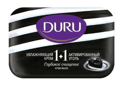 Мыло+крем 1+1 Cream-Активированный уголь DURU 80 г