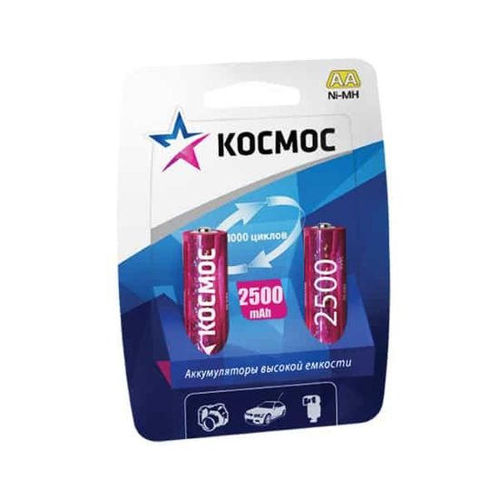 Аккумулятор Космос NiMH 2500 mАч 2BL АА