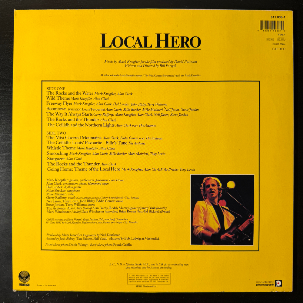 Mark Knopfler ‎– Local Hero (Голландия 1983г.)