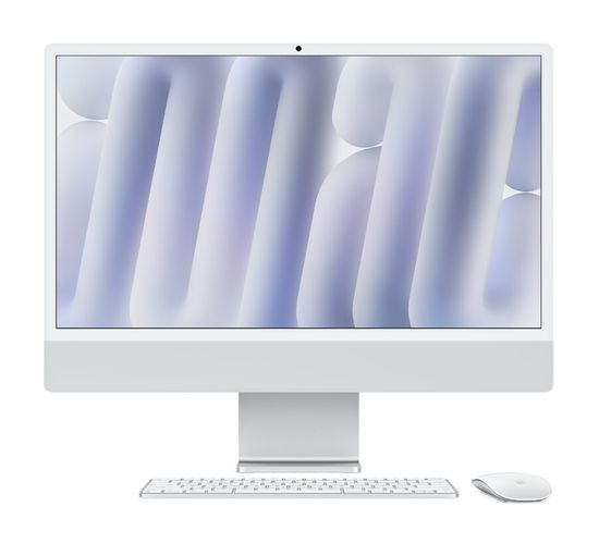 Моноблок Apple iMac 24 (2024) M4 16/512 ГБ Серебристый (MWUV3) 10C CPU / 10C GPU