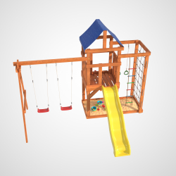 Детская площадка Fun Land с сеткой стенкой и качелями