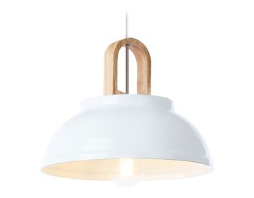 Подвесной светильник в стиле лофт 1*Е27 TR8190 WH/LW белый/светлое дерево Loft Traditional Ambrella