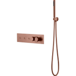 Встраиваемый смеситель для душа и ванны Boheme Fusion TERMO 131-SYS-CB с ручным душем, COPPER BRUSHED