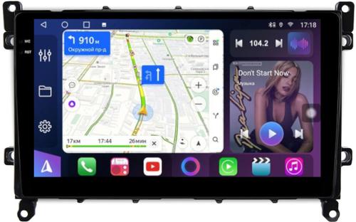 Магнитола для Toyota Prius 50, PHV 2019-2022 - FarCar S500-TS10 монитор 9.5" QLED на Android 14, Быстрая, CarPlay, 4G SIM-слот