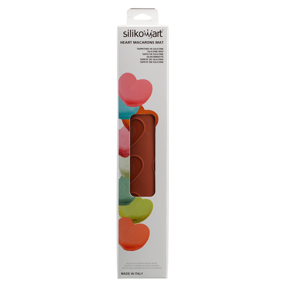 Форма силиконовая для приготовления печенья macaron heart, 30х40 см