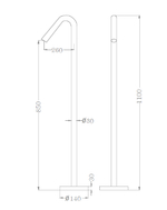 Смеситель для ванны RUBINELLI ELEGANZA RB-PB1050MB