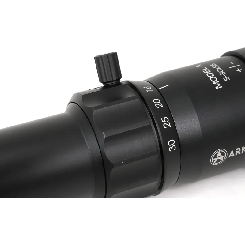 Оптический прицел ARKON Model A 5-30x56 / Аркон Модель А 5 30 56 - крупный план кольца регулировки кратности с упором
