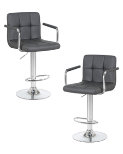 Набор 2 шт Стул барный DOBRIN KRUGER ARM, серый
