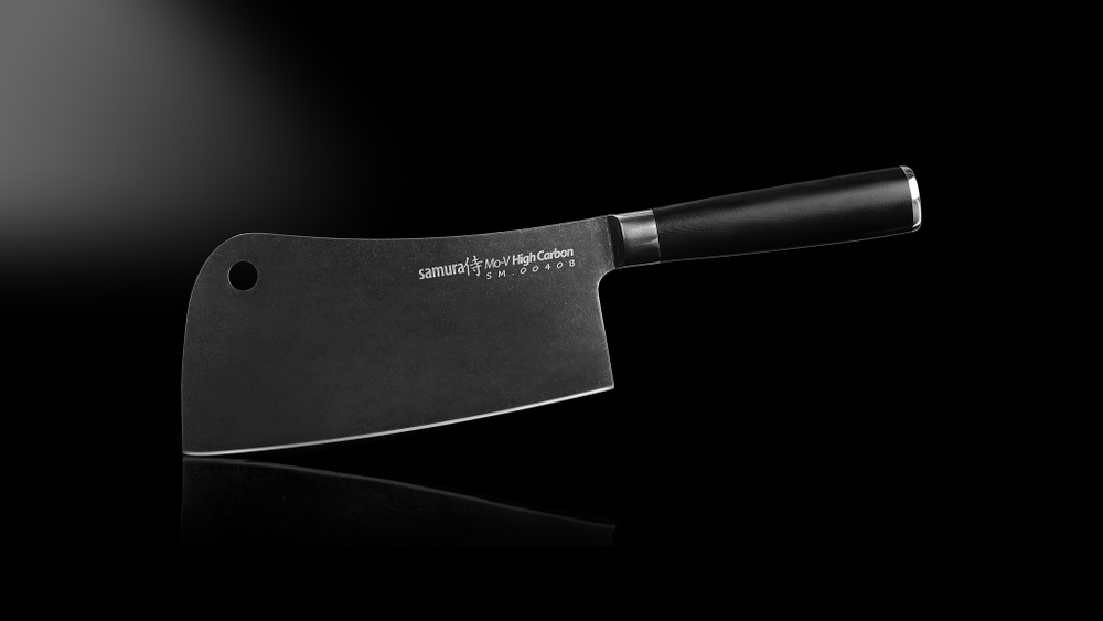 Топорик кухонный 18см Samura Mo-V Stonewash SM-0040B/K
