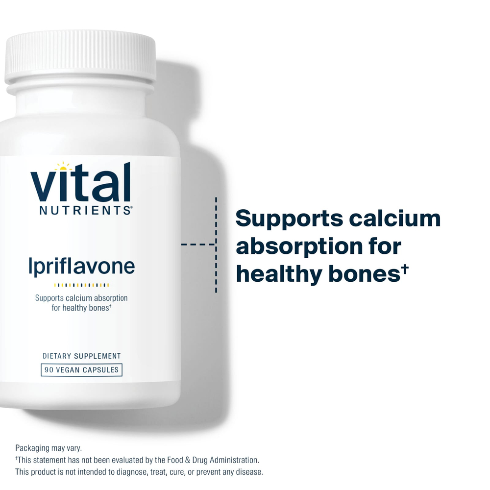 Vital Nutrients, иприфлавон, 90 веганских капсул (300 мг в 1 капсуле)
