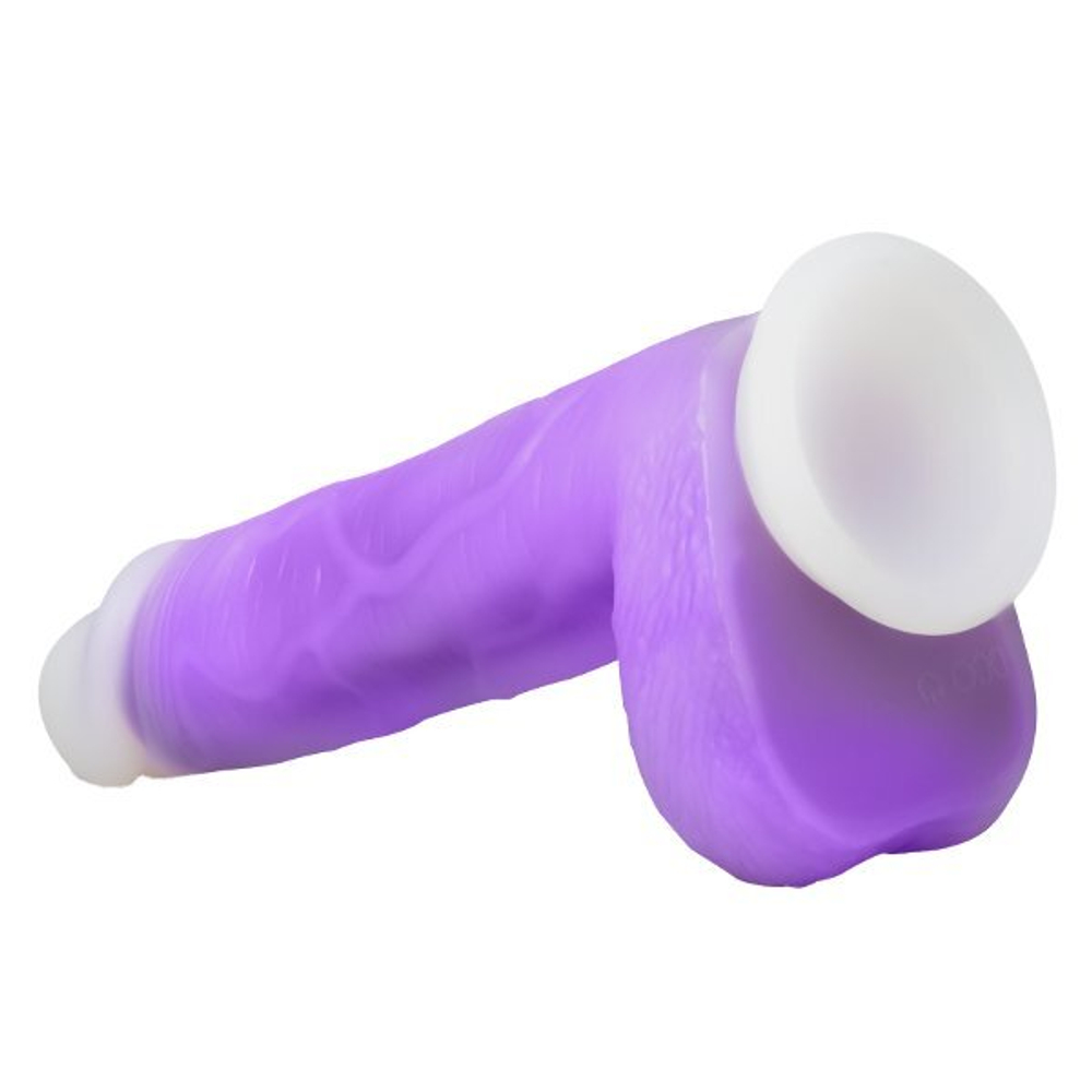 Фиолетовый вибратор-реалистик Encore 8 Inch Vibrating Dildo - 21,6 см. (Цвет: фиолетовый)