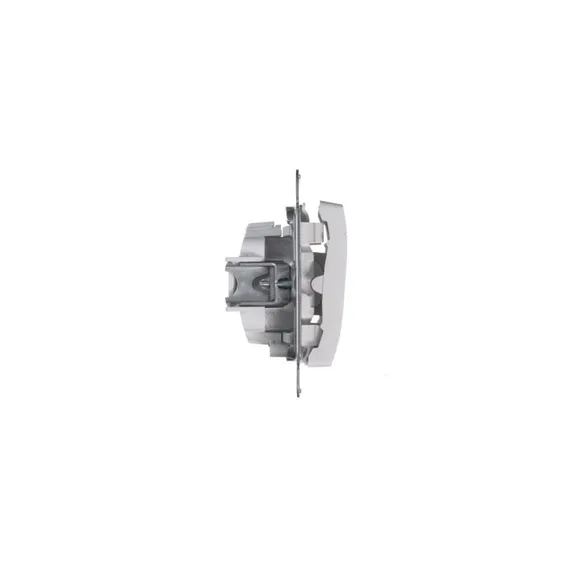 Выключатель двухклавишный с подсветкой Systeme Electric Glossa Белый GSL000153