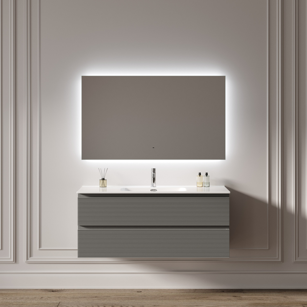 Зеркало для ванной комнаты SANCOS Поле 2.0 (Square 2.0) 1200х700 led подсветка 2700K/4000K/5000K SQ2.1200