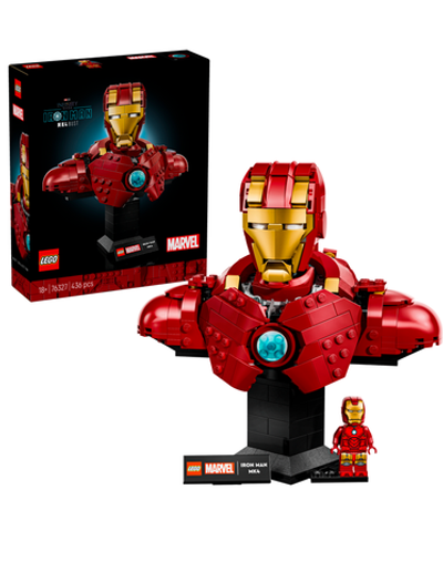 Конструктор Лего Марвел Супергерои Бюст Железного Человека MK4 | LEGO Marvel Super Heroes 76327 436 деталей (18+)
