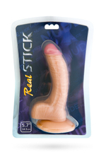 Реалистичный изогнутый фаллос на присоске Real Stick 5,7'' (Цвет: телесный)