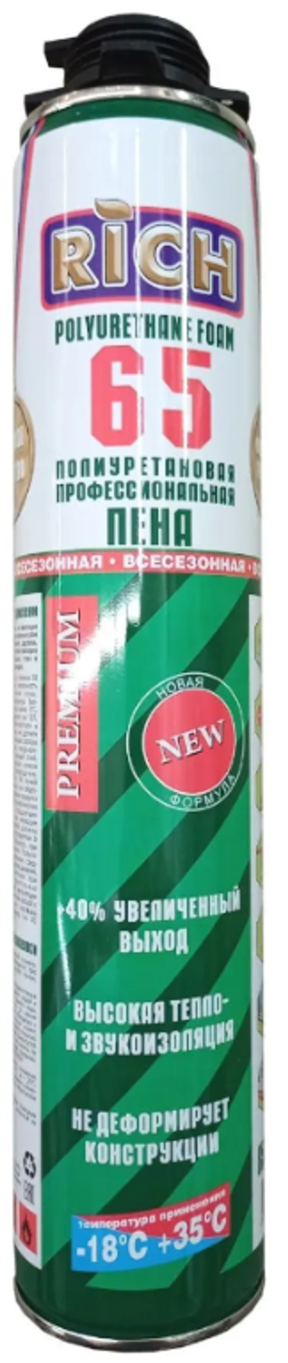 Пена монтажная "RICH" PRO всесезонная 65л Premium 850ml