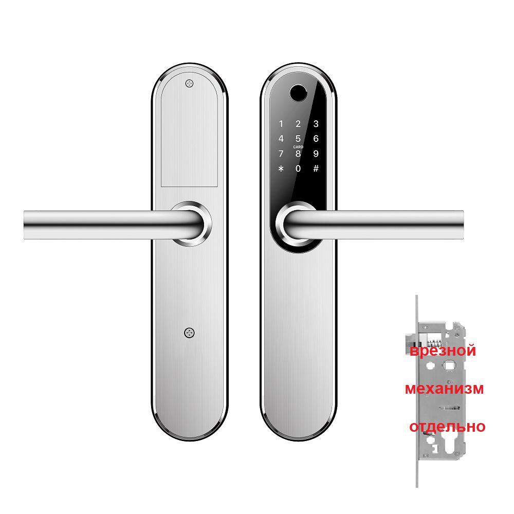 Накладки электронного замка Smart Plus Silver 4208 (врезной механизм отдельно)