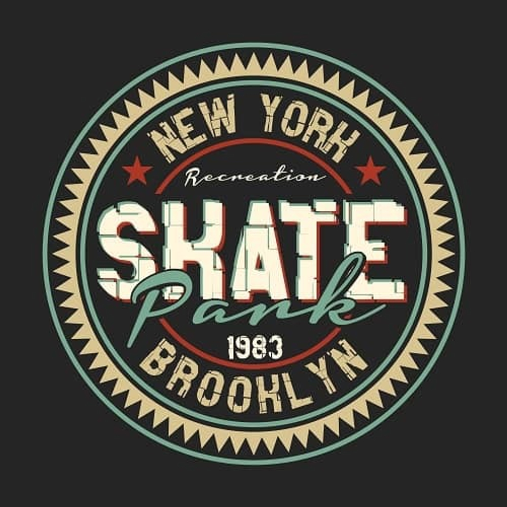 принт Skate park черный