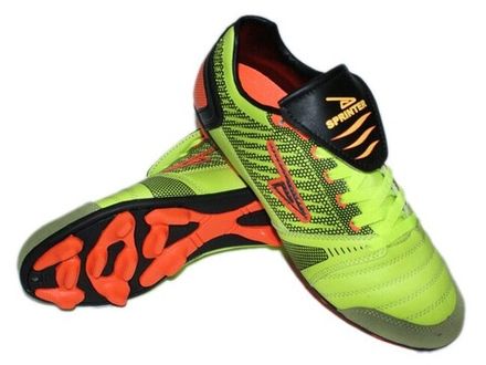 Футбольные бутсы с овальными шипами SPRINTER GREEN FLUOR :RY8070-44