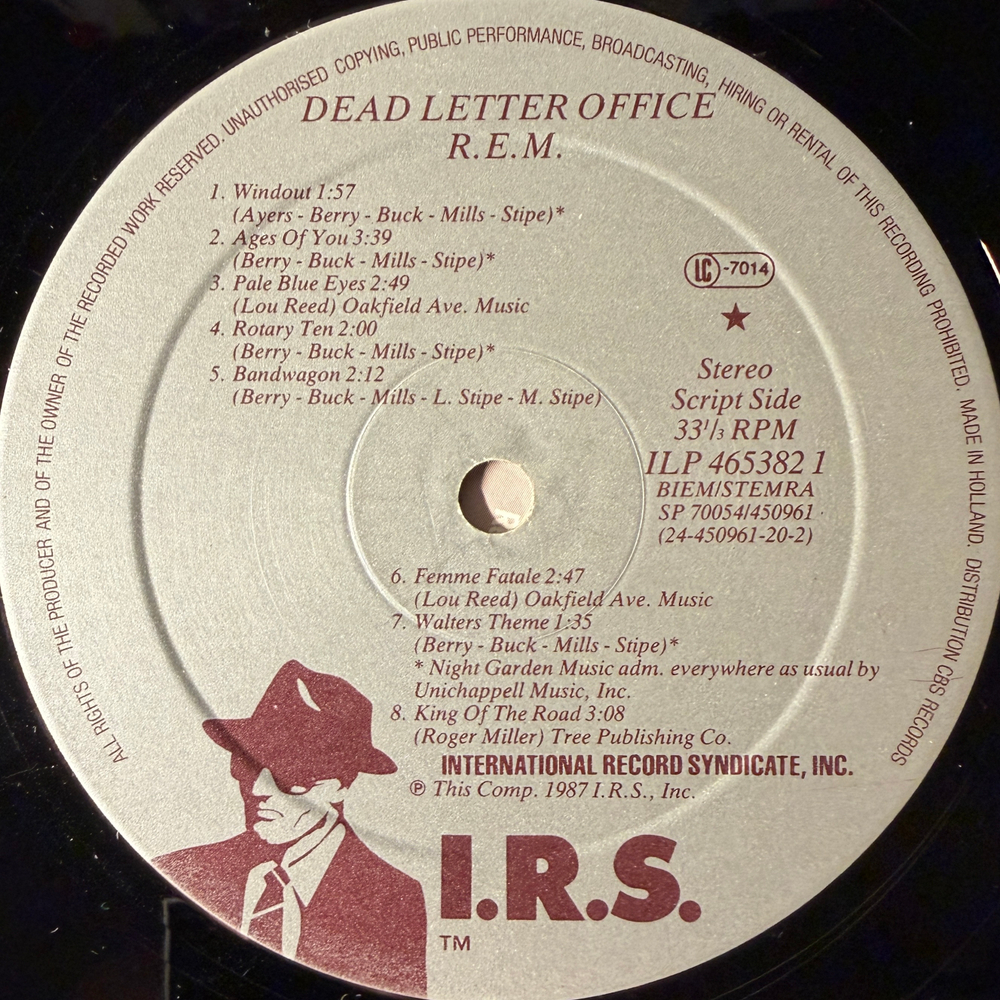 R.E.M. - Dead Letter Office / B-Sides Compiled (Голландия 1987г.)