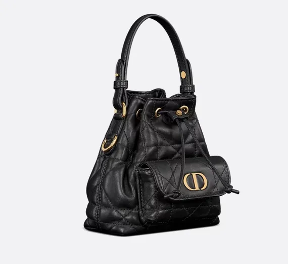 Рюкзак Dior Caro черный, модель среднего формата