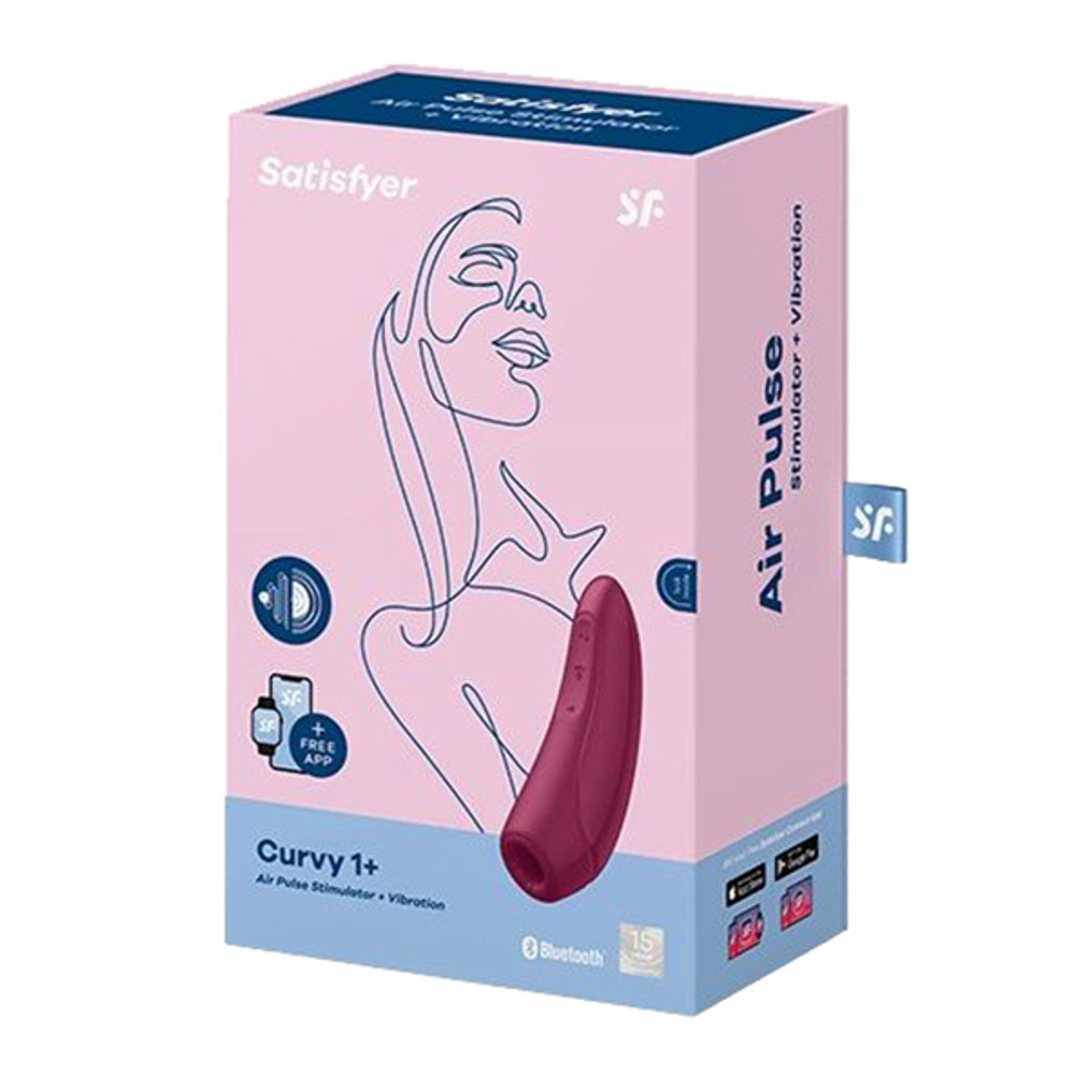 Бордовый вакуум-волновой стимулятор 13,5см Satisfyer Curvy 1+