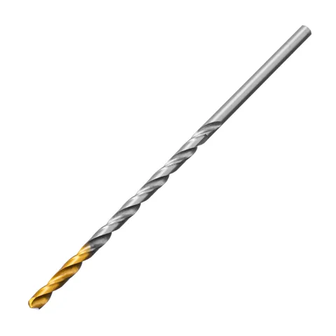 Сверло спиральное по металлу 4 х 119 мм, Р6М5, Golden Tip, удлиненное Denzel