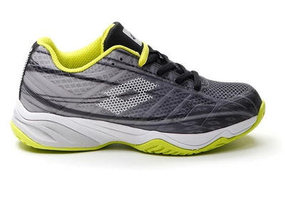 детские Кроссовки теннисные Lotto Mirage 300 All Round Junior - all black/all white/acacia green