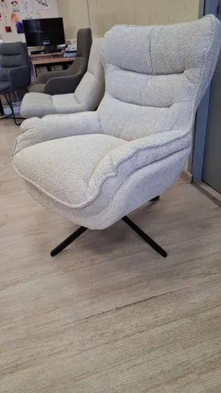 Крутящееся кресло Sander, серо-бежевое