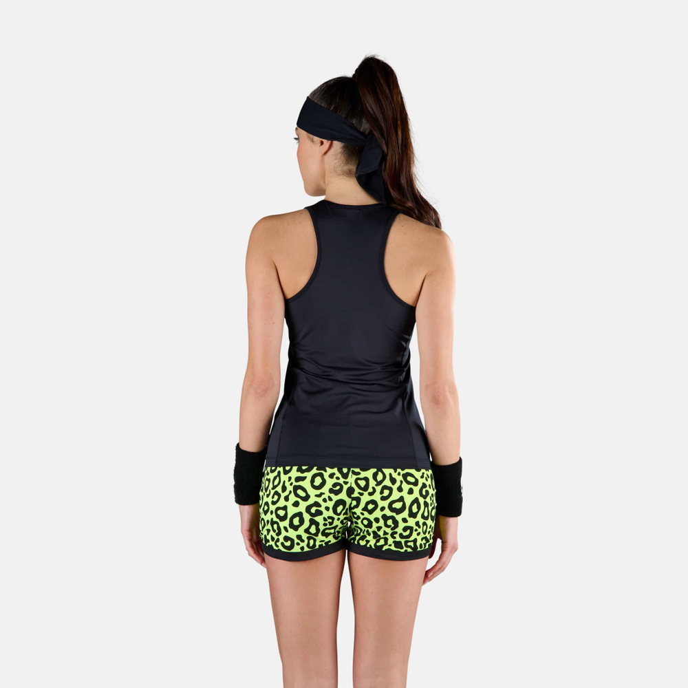 Женская теннисная майка Hydrogen Tech Panther Tank Top Women - Neon Yellow, Black